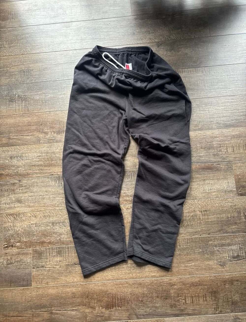 Vintage Hanes black wide leg baggy cotton sweats L